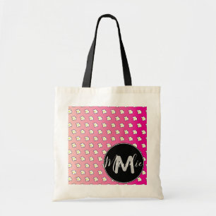 Bolsa Tote Ovos Mexidos Pink Ombre Nome Fofo Livros da Biblio