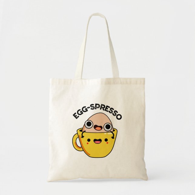 Bolsa Tote Ovos-Presso Engraçados Café (Frente)