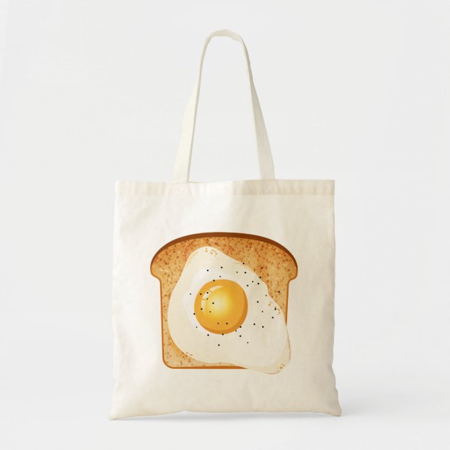 Bolsa Tote Ovos secos na torrada (Frente)