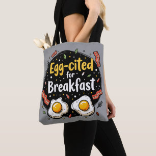 Bolsa Tote Ovota citada para Design do Breakfast Funny Foodie