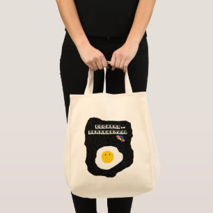 Bolsa Tote Óvulo Funny Fried no espaço