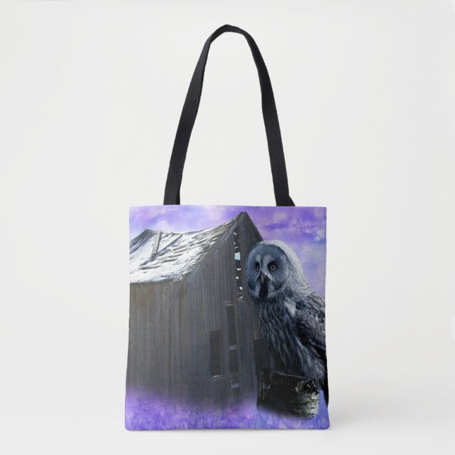 Bolsa Tote Owl Barn Shed (Frente)