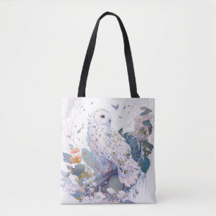 Bolsa Tote Owl Bird Retrait Animal Painting Willife Forest