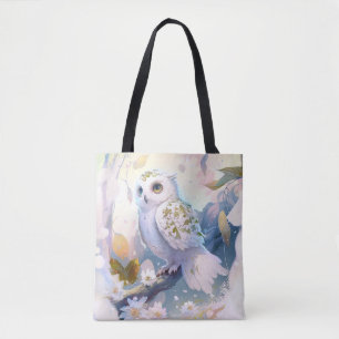 Bolsa Tote Owl Bird Retrait Animal Painting Willife Forest