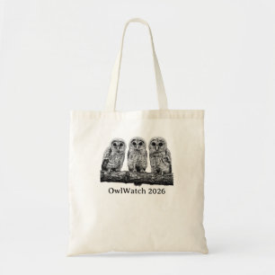 Bolsa Tote OwlWatch 2026 - Três num galho