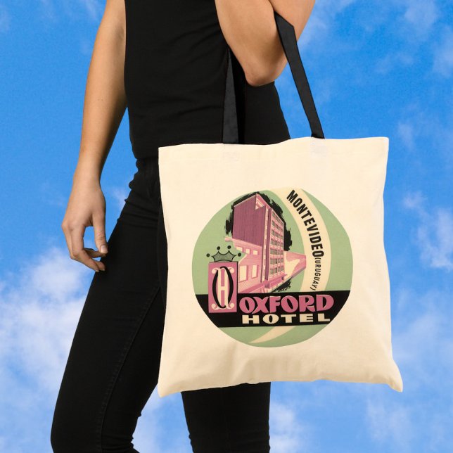 Bolsa Tote Oxford Hotel, Montevidéu, Uruguai, Viagem Antiga (Criador carregado)