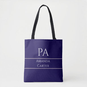 Bolsa Tote PA Azul Moderno Simples Personalizado