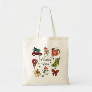 Bolsa Tote Pacote de Adesivos de Natal Vibes de Natal