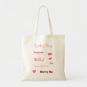 Bolsa Tote Pacote de Cotações de Amor da Bambina