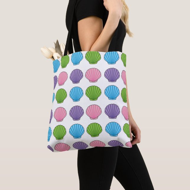 Bolsa Tote Pacote de Seashell Colorido de Pastel (Close Up)