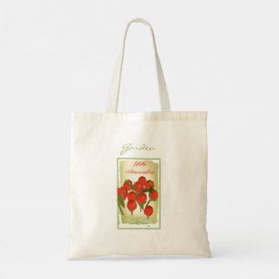 Bolsa Tote Pacote de Semente de Aquarela de Flor Vermelho