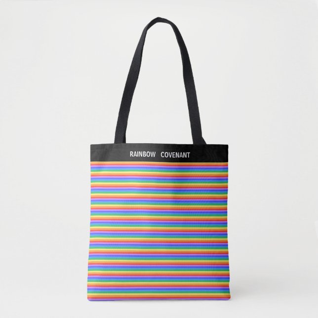 Bolsa Tote Pacto Arco-íris Listrado Multicolorido (Frente)