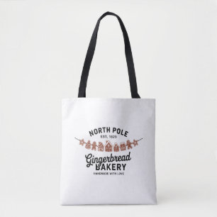 Bolsa Tote Padaria de Biscoito de Gengibre do Polo Norte Vint