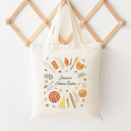 Bolsa Tote Padaria de Bolos Personalizados Aquarela