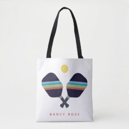Bolsa Tote Paddles de Striping de Nome Personalizado do Pickl