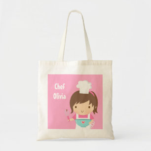 Bolsa Tote Padeira Menina Chef Fofa Personalizada