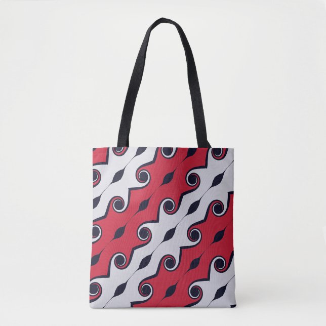Bolsa Tote Padrão Abstrato de Moda Giratório (Frente)