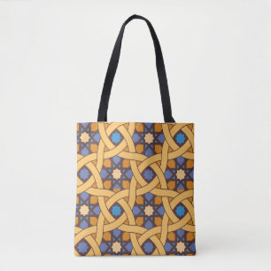 Bolsa Tote Padrão Abstrato do mosaico do estilo étnico