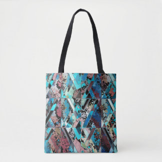 Bolsa Tote Padrão Abstrato Geométrico Colorido
