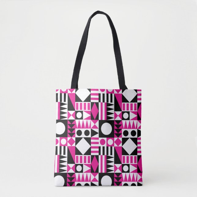 Bolsa Tote Padrão abstrato moderno do século médio. (Frente)