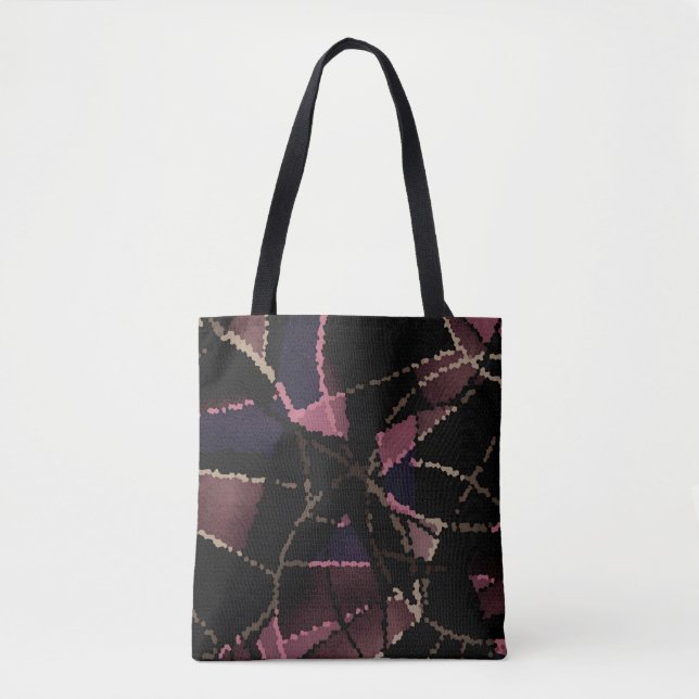 Bolsa Tote padrão abstrato mosaico (Frente)