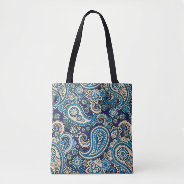 Bolsa Tote padrão abstrato Paisley (Frente)