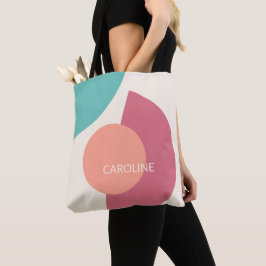 Bolsa Tote Padrão Abstrato Personalizado de Meados do Século