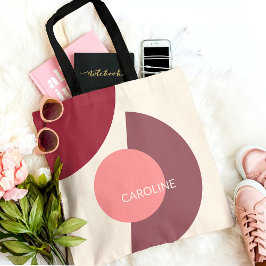 Bolsa Tote Padrão Abstrato Personalizado de Meados do Século