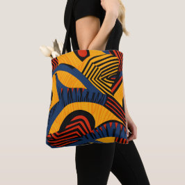 Bolsa Tote Padrão africano vibrante