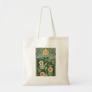 Bolsa Tote Padrão Antigo Cloisonné Chinês: Jade Verde