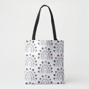 Bolsa Tote Padrão arco-íris de aquarela
