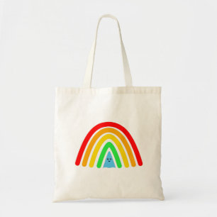 Bolsa Tote Padrão Arco-Íris Moderno Spooky - Fantasma Cute