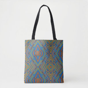 Bolsa Tote Padrão Azul Verde do Sudoeste
