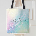 Bolsa Tote Padrão Bonito brilhante colorido<br><div class="desc">Histética bonito de fundo brilhante em lindas cores pastel,  que você pode personalizar com seu monograma e/ou nome personalizado.</div>