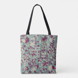 Bolsa Tote Padrão Bonito de Jardim Floral de Folhagem Encanta