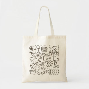 Bolsa Tote Padrão Bonito De Maçã De Halloween Sem Costura, Ha