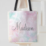 Bolsa Tote Padrão Bonito Glamoroso da Literatura Rosa<br><div class="desc">Personalize facilmente este padrão bonito de brilho do boque rosa com seu nome personalizado e/ou monograma.</div>