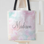 Bolsa Tote Padrão Bonito Glamoroso da Literatura Rosa<br><div class="desc">Personalize facilmente este padrão bonito de brilho do boque rosa com seu nome personalizado e/ou monograma.</div>