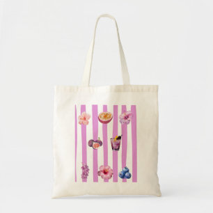 Bolsa Tote Padrão Botânico Aquarela Lavanda