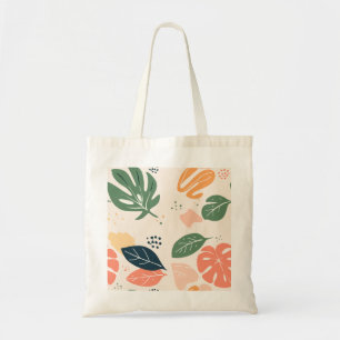 Bolsa Tote Padrão Botânico Colorido