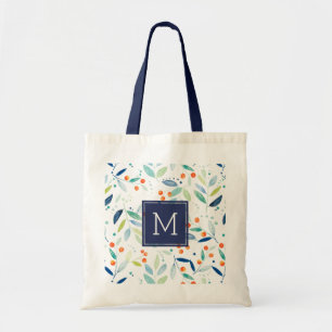 Bolsa Tote Padrão Botânico das Aquarelas do Pastel Moderno