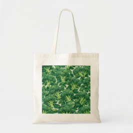 Bolsa Tote Padrão Botânico de Brócolis em Aquarela Legume