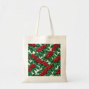 Bolsa Tote Padrão Botânico de Frutas Vermelhas da Planta de C