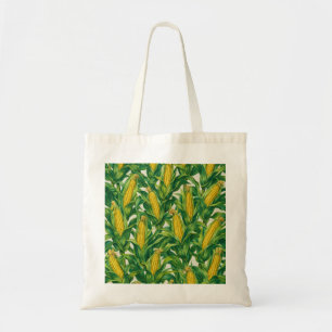 Bolsa Tote Padrão Botânico de Milho Doce Dourado