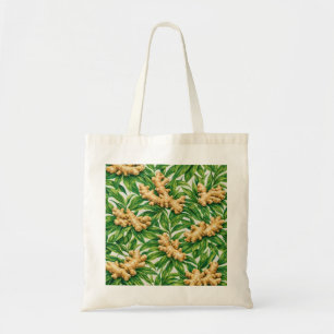 Bolsa Tote Padrão Botânico Tropical de Raiz de Gengibre