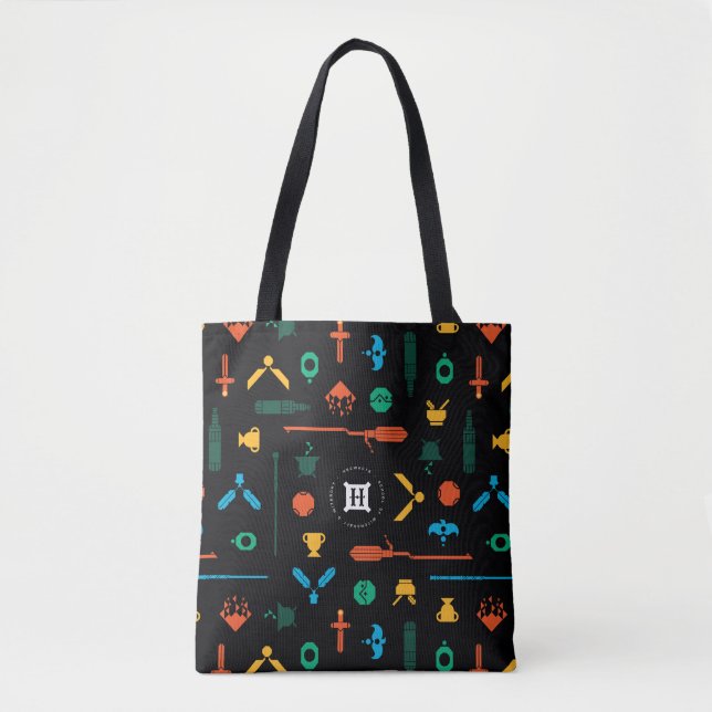 Bolsa Tote Padrão Brutalist HOGWARTS™ House Crests (Frente)