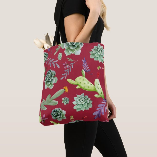 Bolsa Tote Padrão Cactus 4 (Close Up)