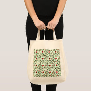 Bolsa Tote Padrão caprichoso de flores folclóricas borboleta