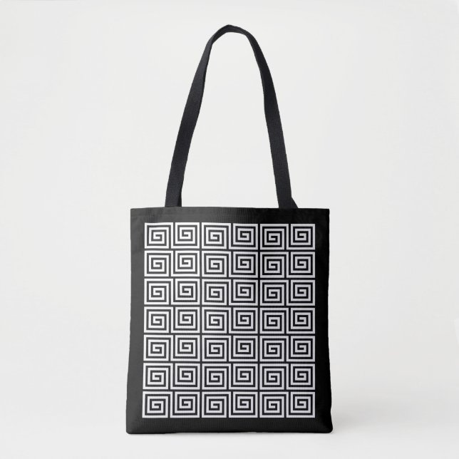 Bolsa Tote Padrão chave grego (Frente)