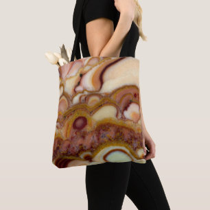 Bolsa Tote Padrão Circular de Pedra Ônix